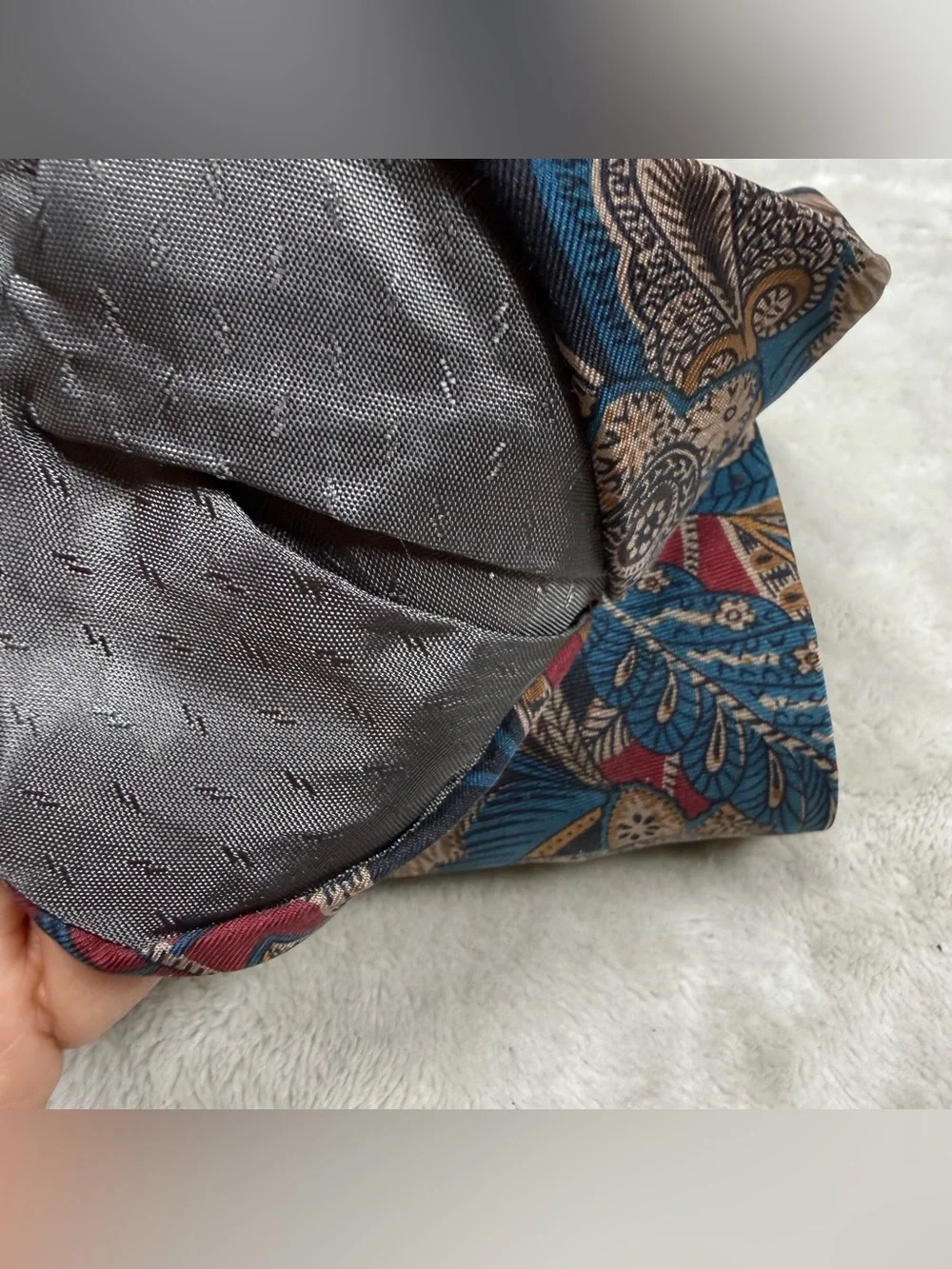 VTG Pierre Balmain Classic Floral Paisley Men's Tie in Red, Black and Blue